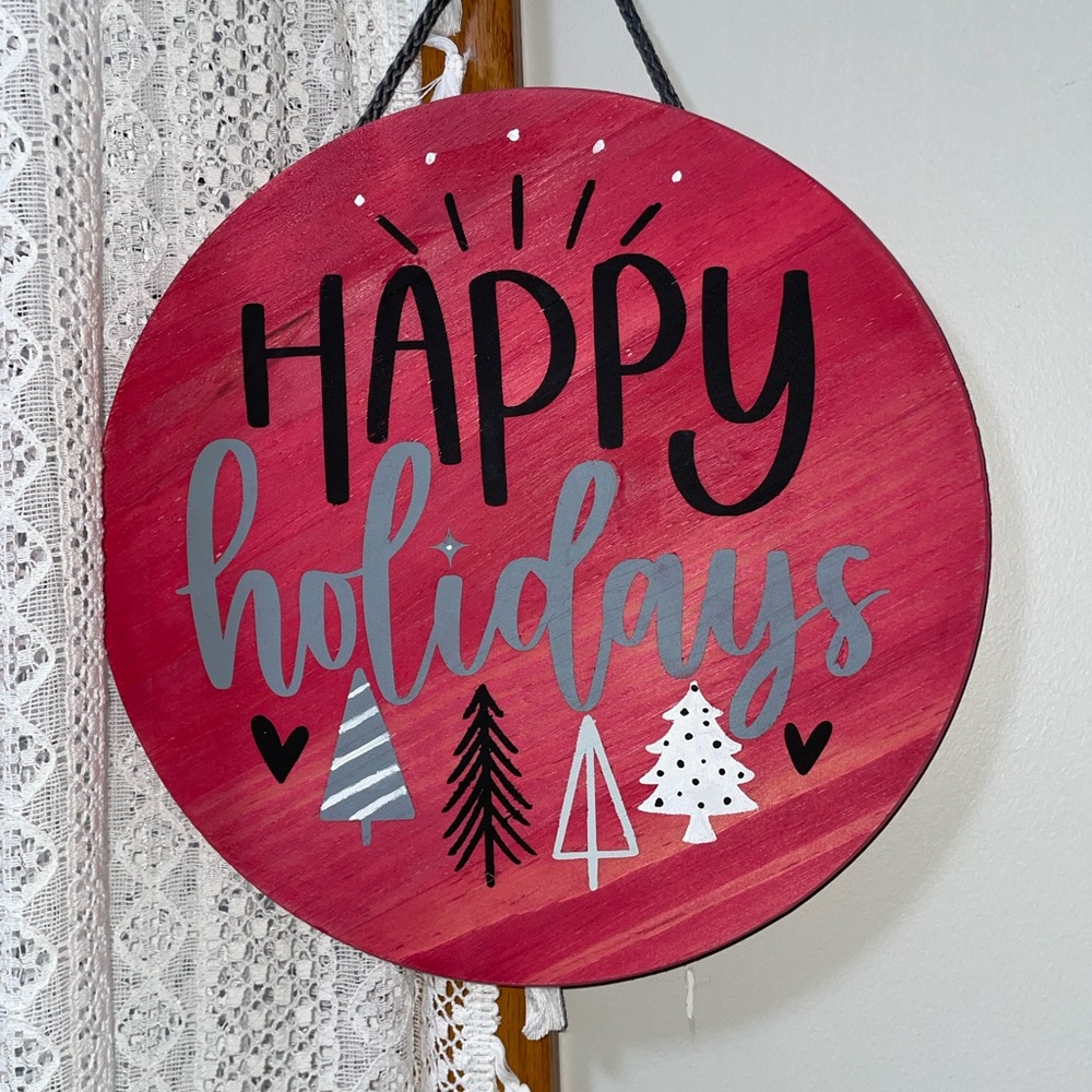 Hand painted Wood Christmas Decor